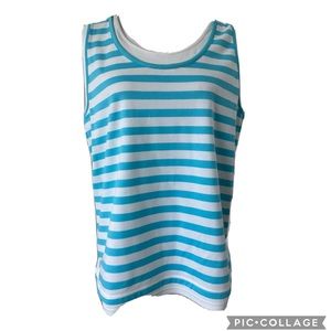 NWT Woman CROFT & BARROW   TANK Top  Size L  Stripped